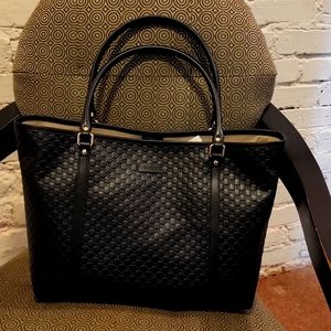 Gucci black tote bag